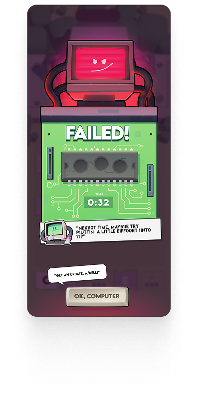 Level failed screen