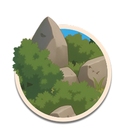 Bush and rock task icon