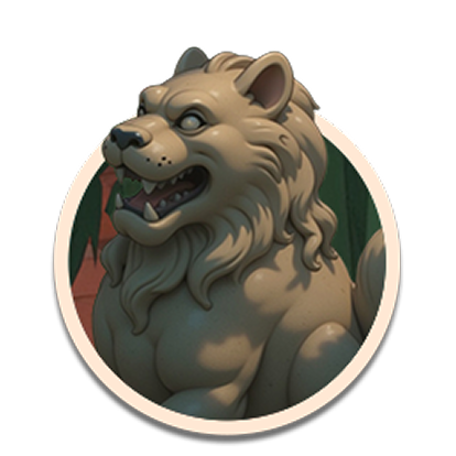 Lion statue task icon