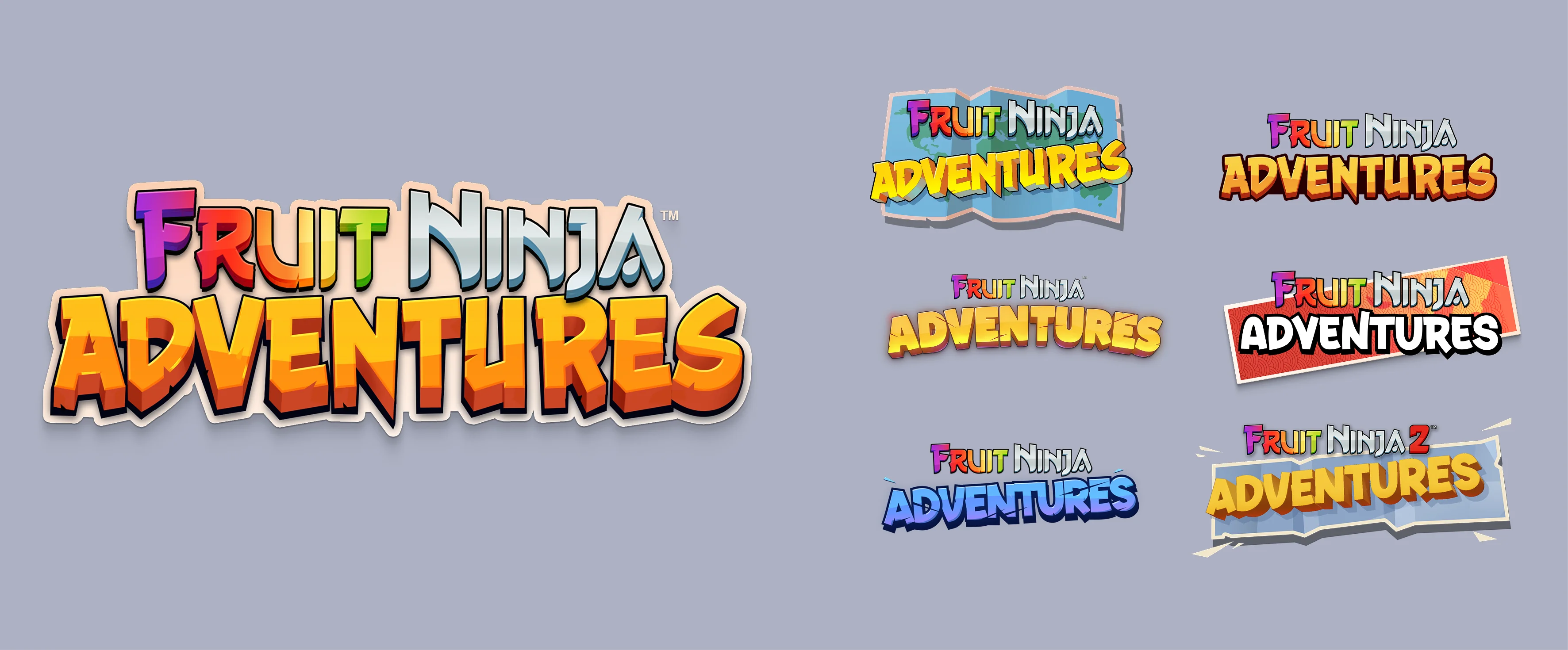 Fruit Ninja Adventures logo exploration sheet