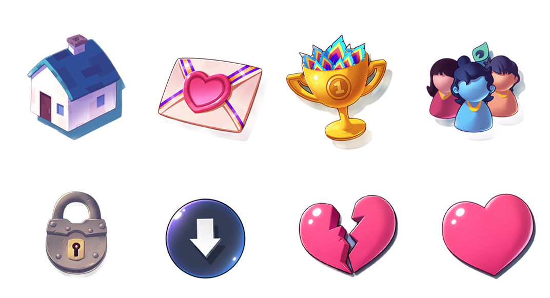 Interface icon set one
