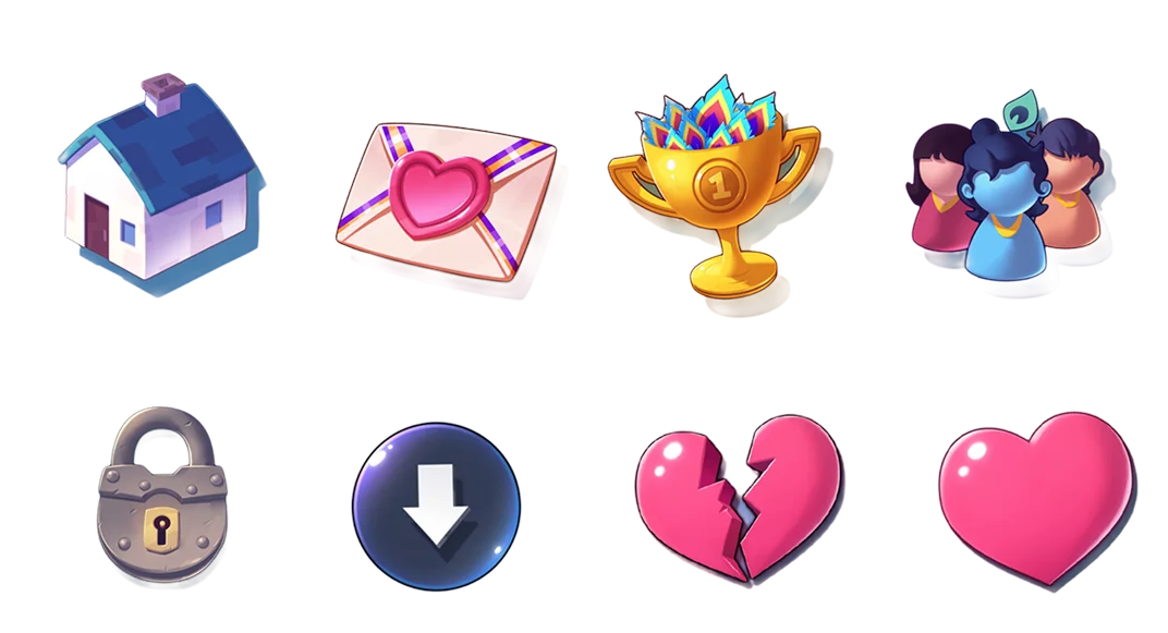 Interface icon set one