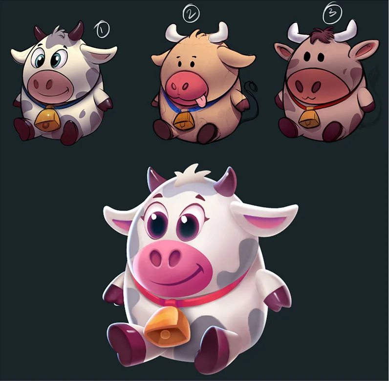 Cow character explorations