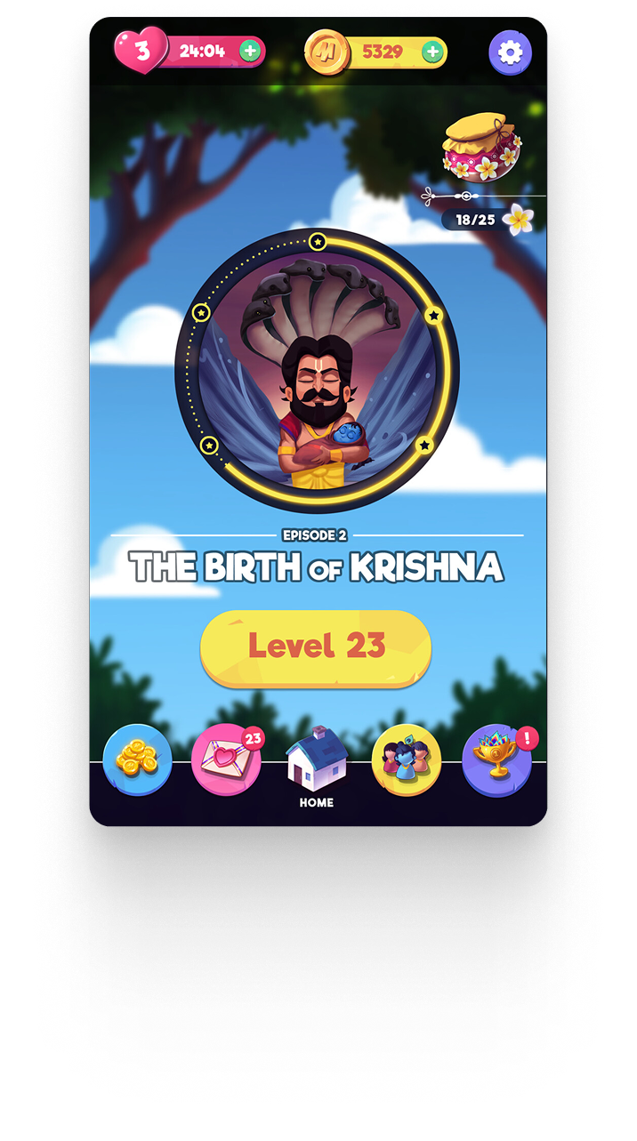 Level intro screen