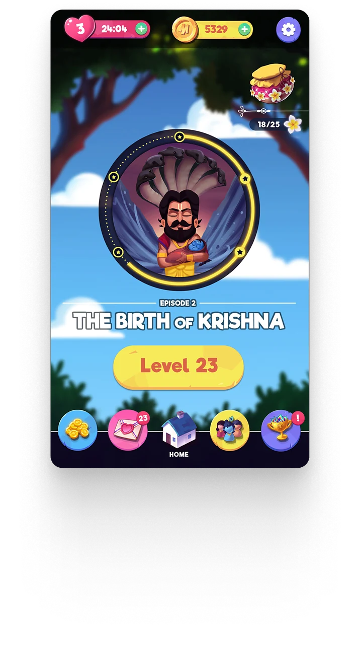 Level intro screen
