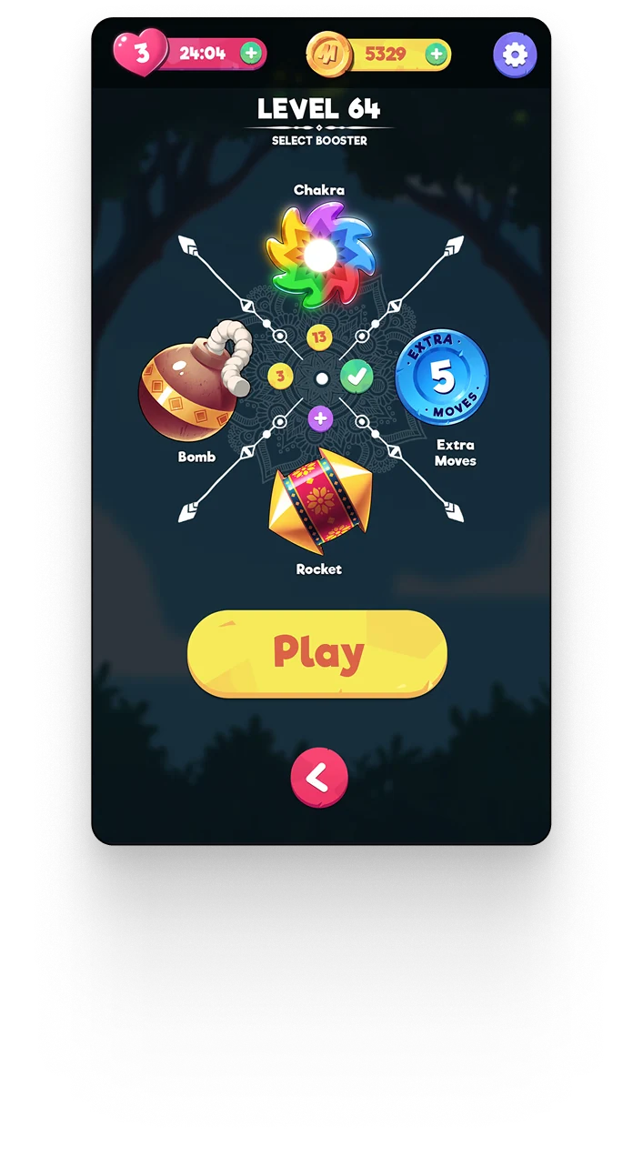 Level map screen
