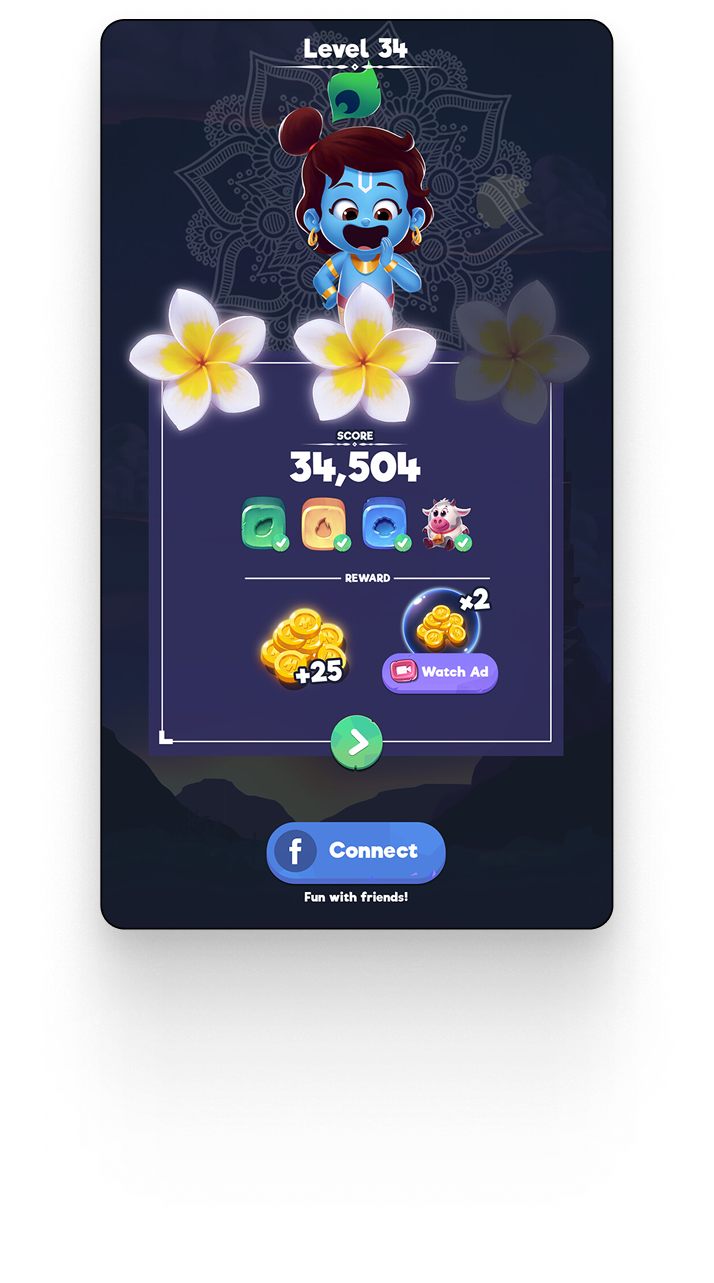 Level complete screen