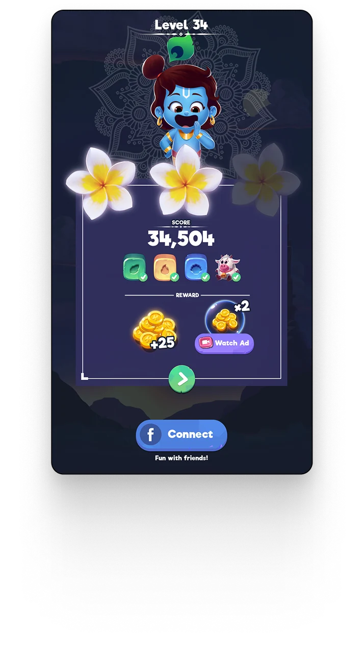 Level complete screen