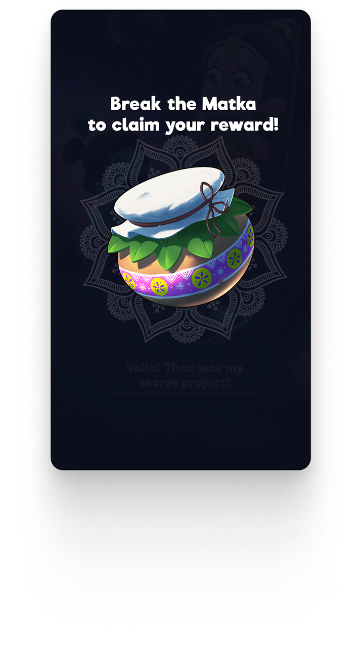 Reward claim screen