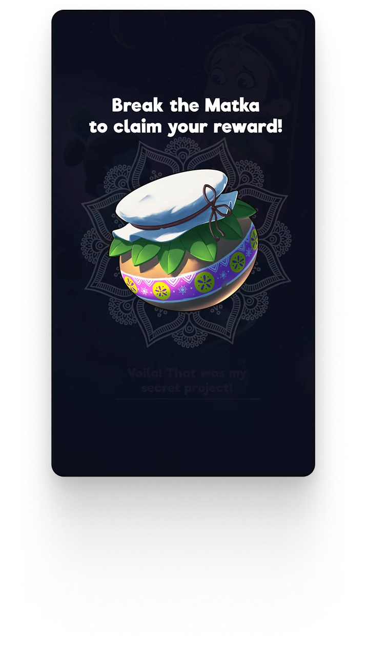 Reward claim screen