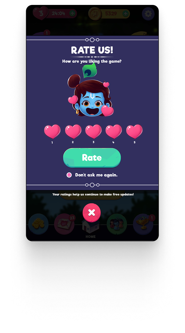 Rate us screen